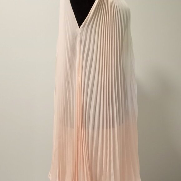 TED BAKER SHEER SUMMER PLEATED MAXI DRESS WITH RUFFLED WIRE HEMLINE SIZE 8 - Picture 5 of 8
